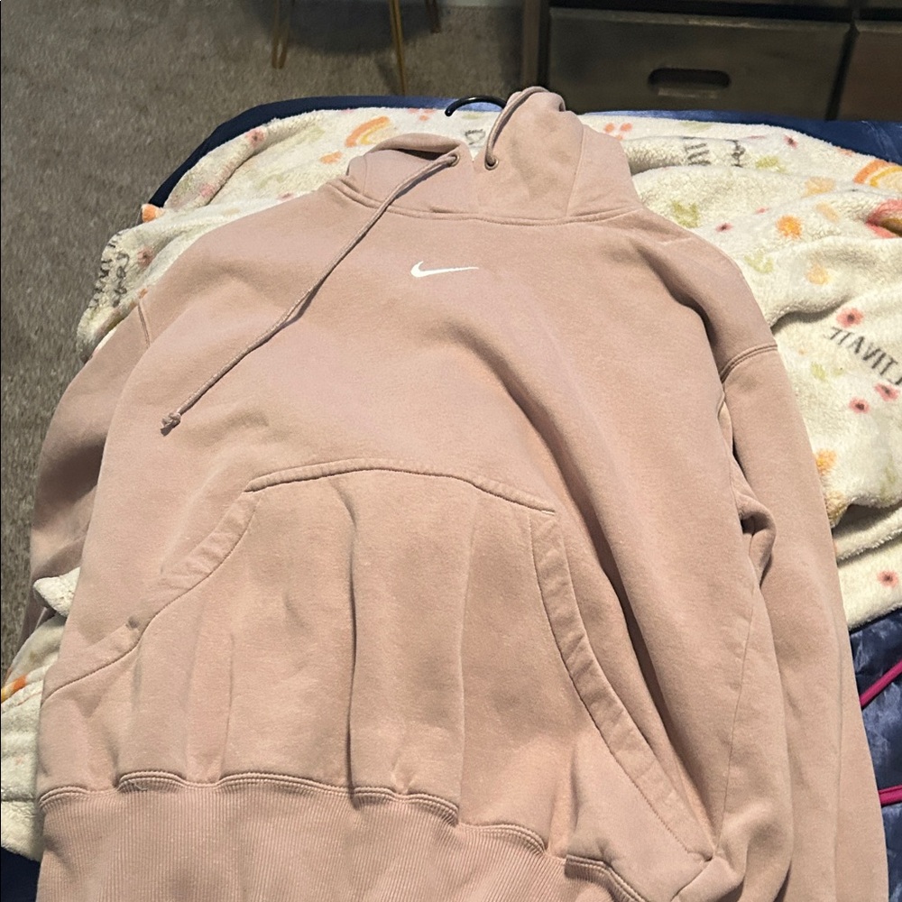 Nike Beige Hoodie with White Logo will negotiate with price if reasonable!